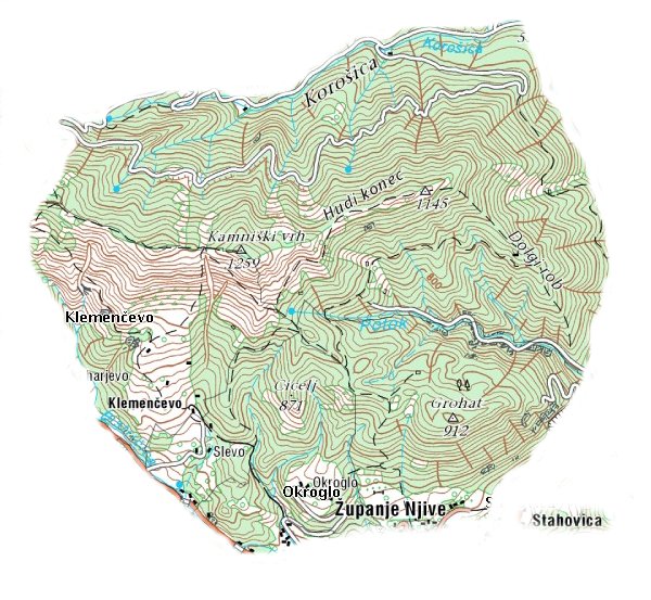 zemljevid Kamniškega vrha